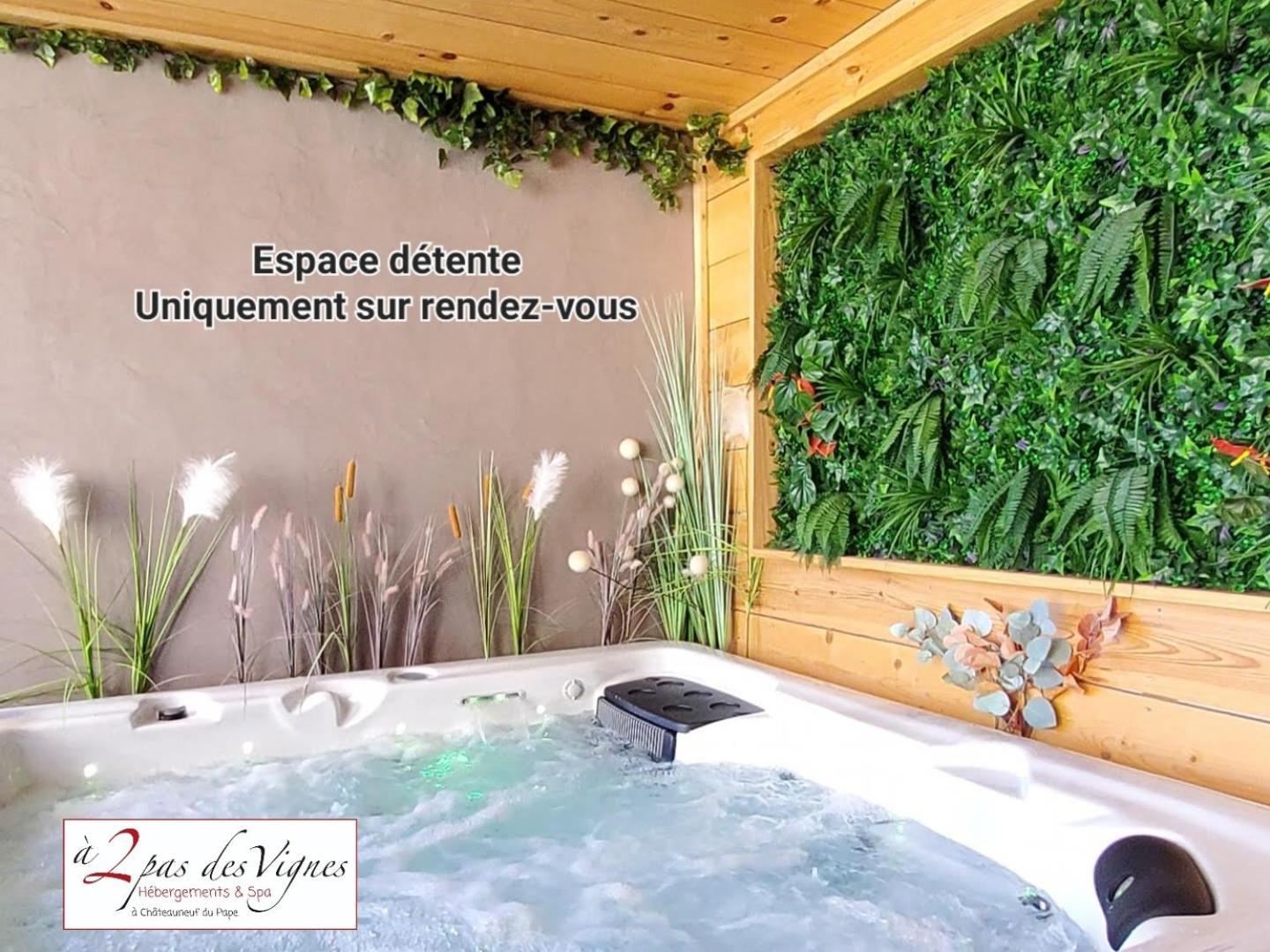 A 2 Pas Des Vignes, Hebergements Et Spa, Maison Numero 6, A Chateauneuf Du Pape Exterior photo